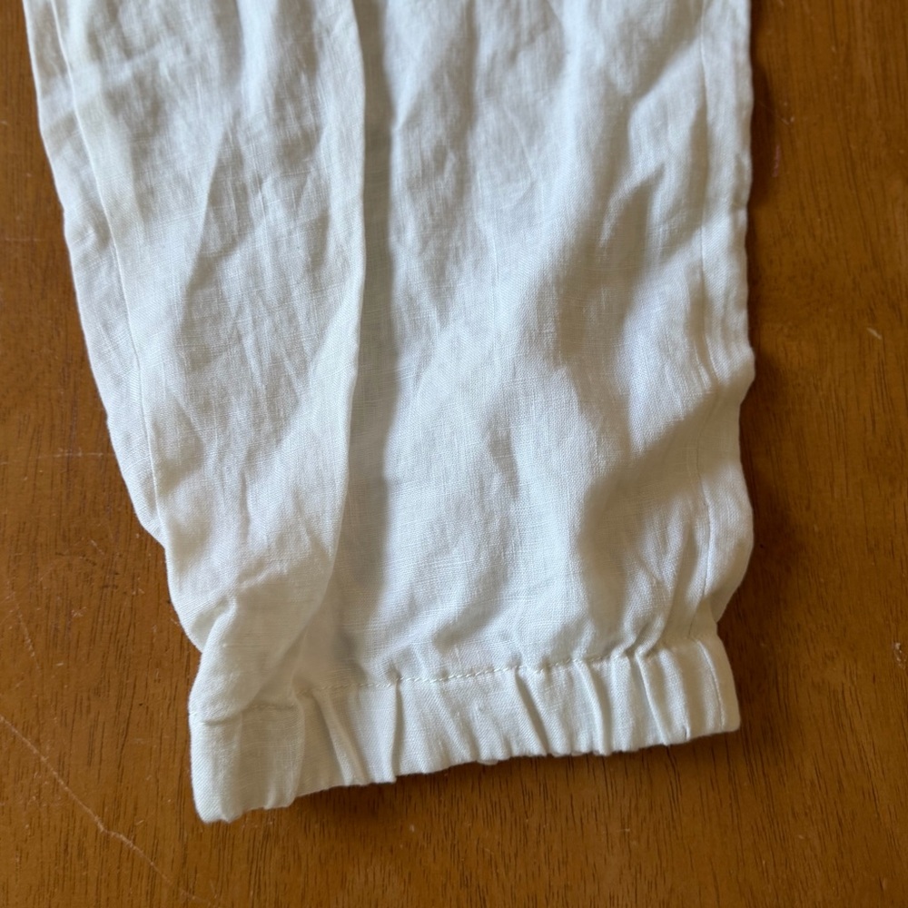 Michael Kors White Casual Elastic-Waist Pants - Picture 4 of 6
